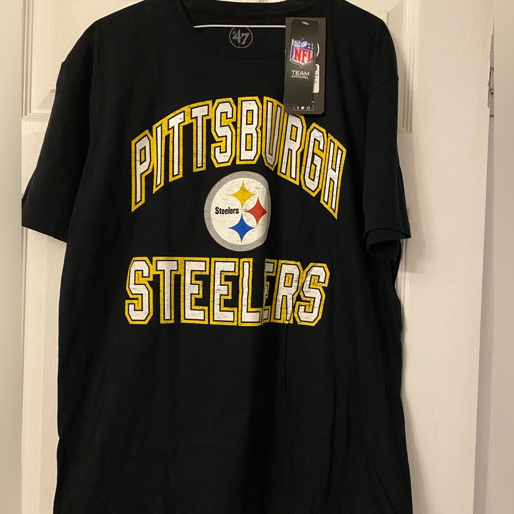 Pittsburgh Steelers men’s black tee shirt NWT size large